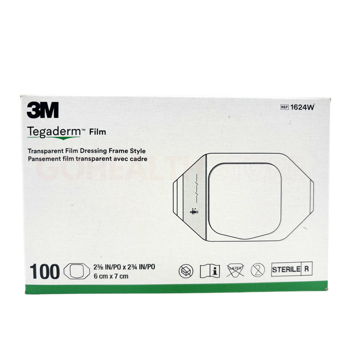 3M 1624W 美膚貼 防水透氣透明敷料 (6x7厘米) 100片/盒