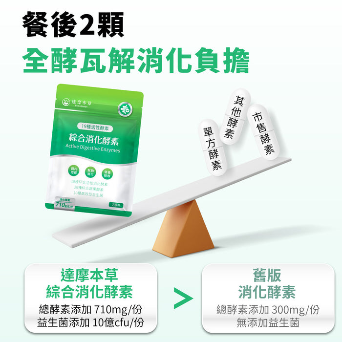 達摩本草綜合消化酵素-新版配方(30顆/包)
