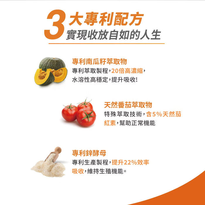 20倍濃縮南瓜籽番茄紅素男士前列配方 90粒