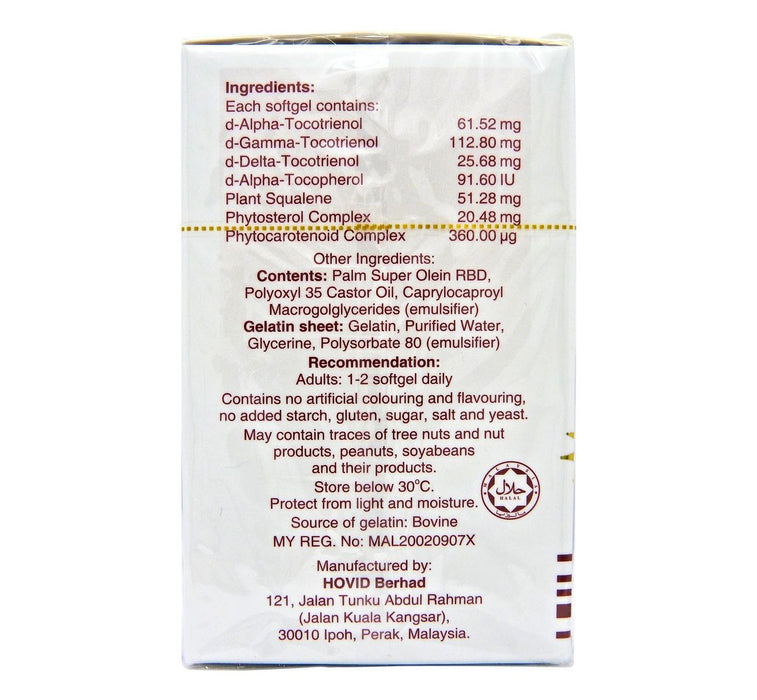 HOVID TOCOVID SupraBio 棕櫚生育三烯醇 -T3 200mg 30粒