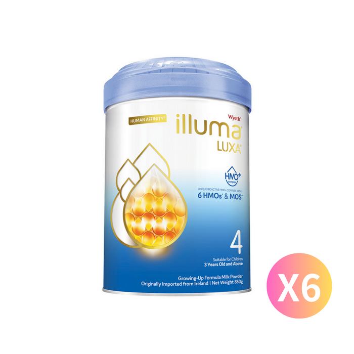 【6罐裝】ILLUMA LUXA 4號兒童成長配方奶粉 850克