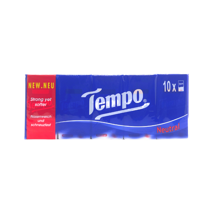 德寶 Tempo 標準裝(長形) 原味 紙手巾10包裝 (Neutral)