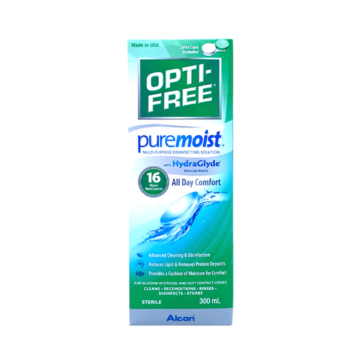 Alcon OPTI-FREE Puremoist 隱形眼鏡護理藥水 300mL (附隱形眼鏡盒)