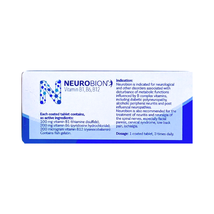 Neurobion Tab 內絡必安維他命B雜 B1,B6, B12 60片【平行進口】